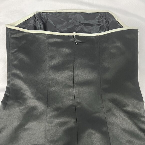 Jessica McClintock For Gunne Sax VTG 80's Strapless Black Dress - Picture 6 of 7